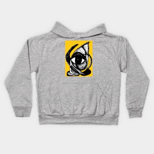 "I see you" - African Symbolic Surrealist Art - Yellow Kids Hoodie